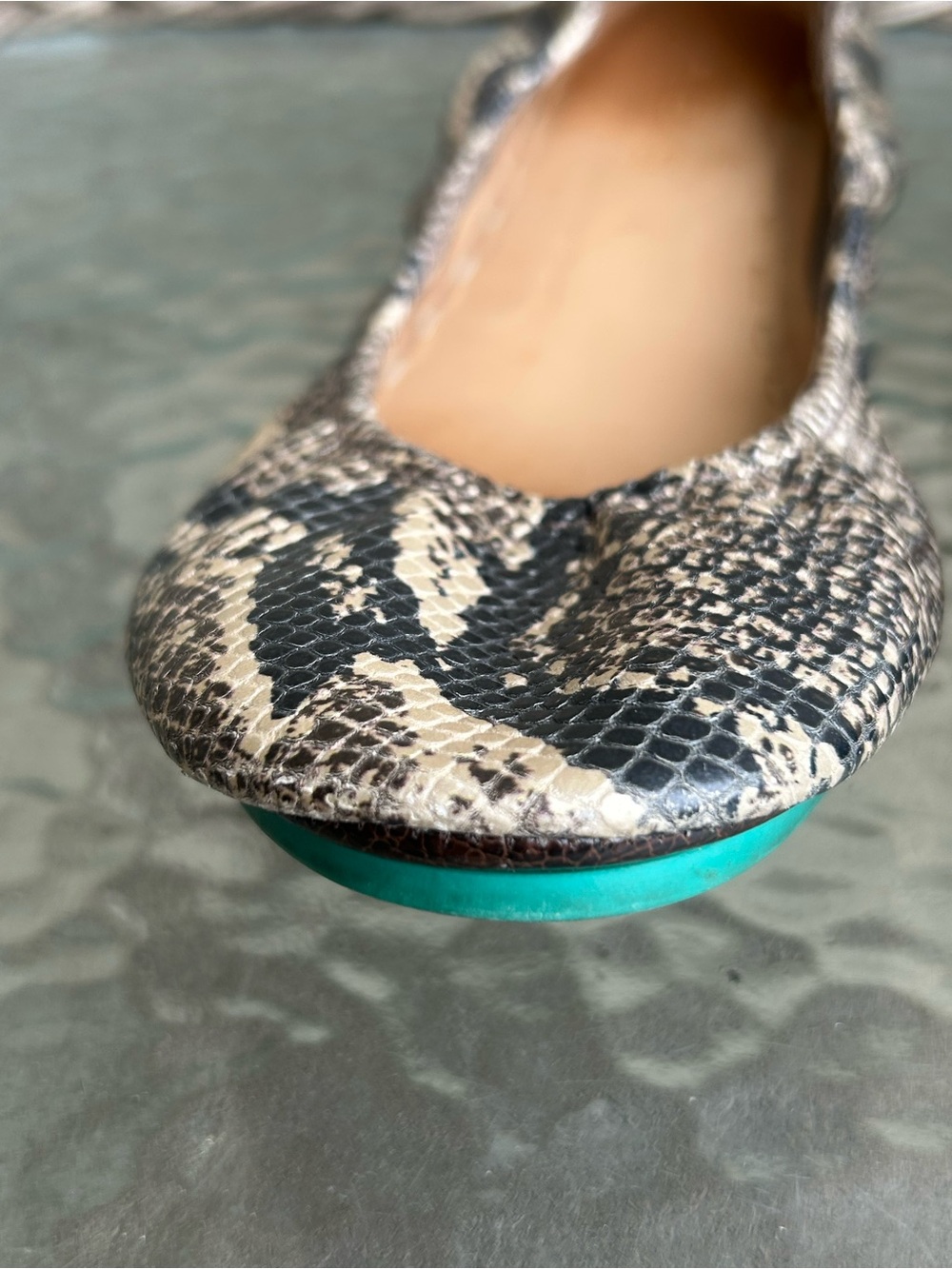 TIEKS Copperhead Snake Print Flats sz 9 - Picture 10 of 14